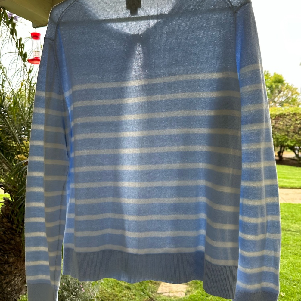 Light Blue Striped Sweater